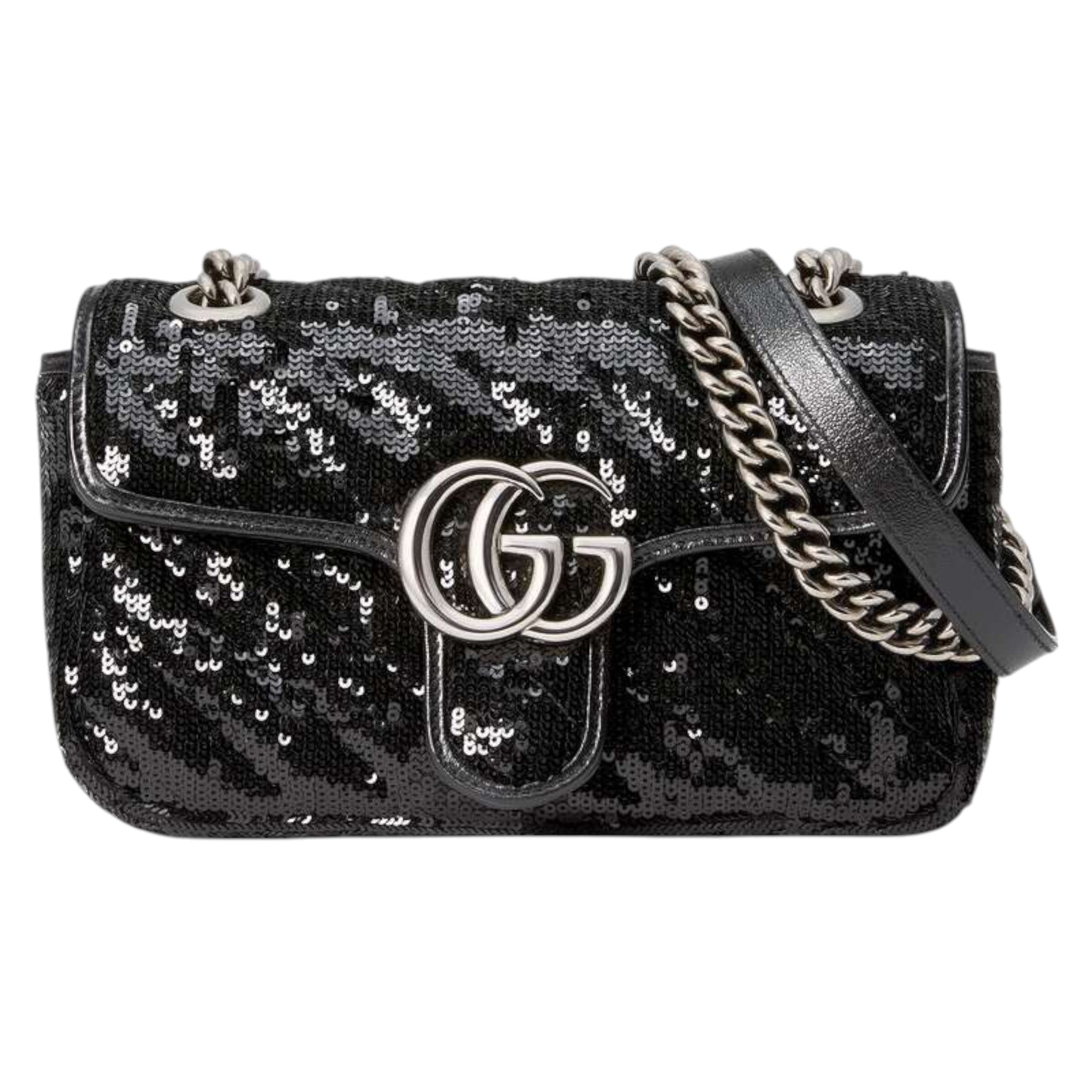 Gucci GG Marmont Shoulder Bag Black Leather