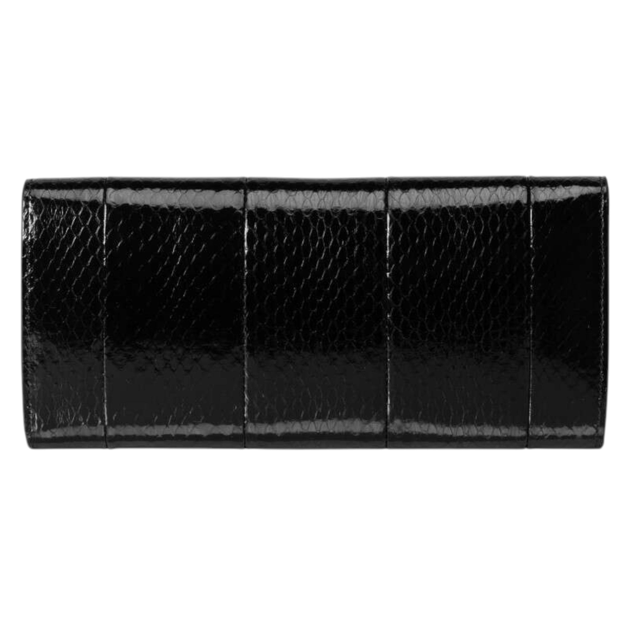 Gucci Broadway Snakeskin Clutch With Double G Black Snakeskin