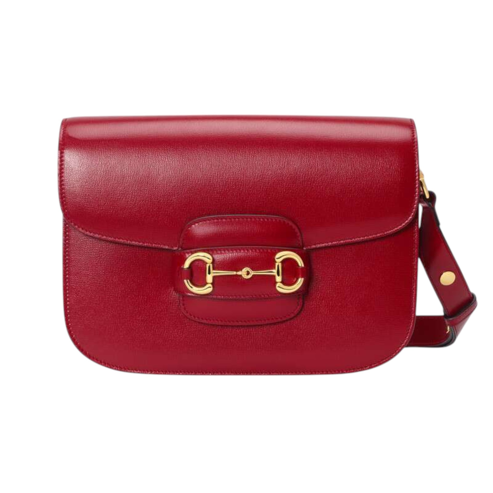 Gucci Horsebit 1955 Shoulder Bag Red Leather