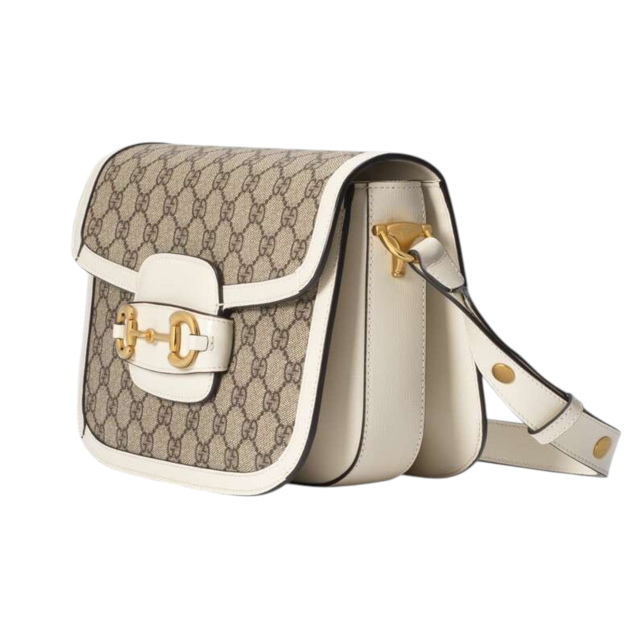 Gucci Horsebit 1955 Shoulder Bag White leather