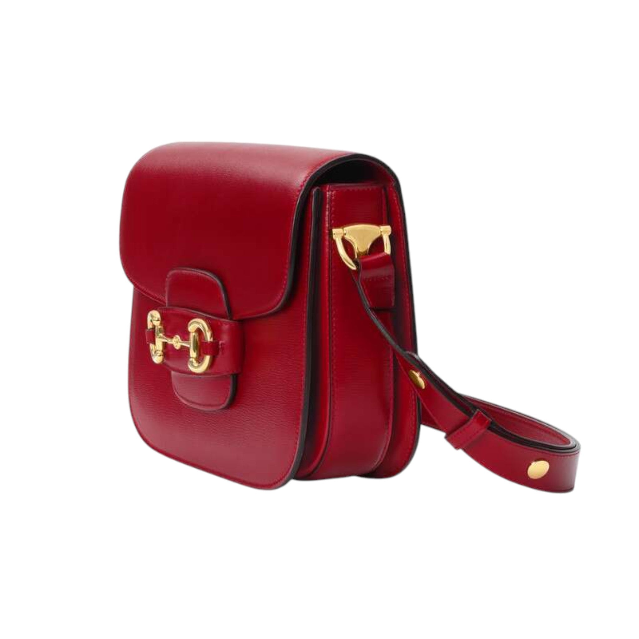 Gucci Horsebit 1955 Shoulder Bag Red Leather