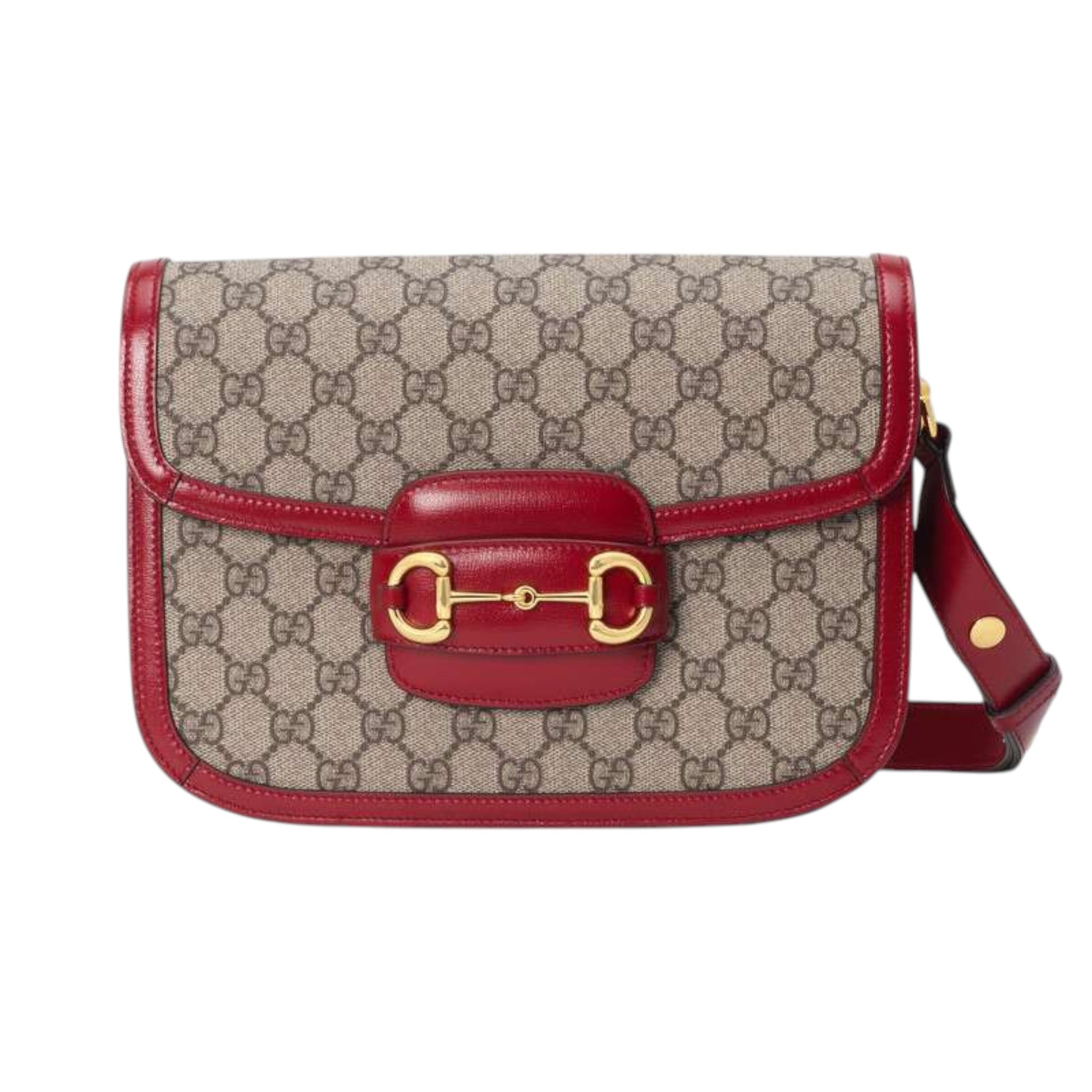 Gucci Horsebit 1955 Shoulder Bag Red Leather