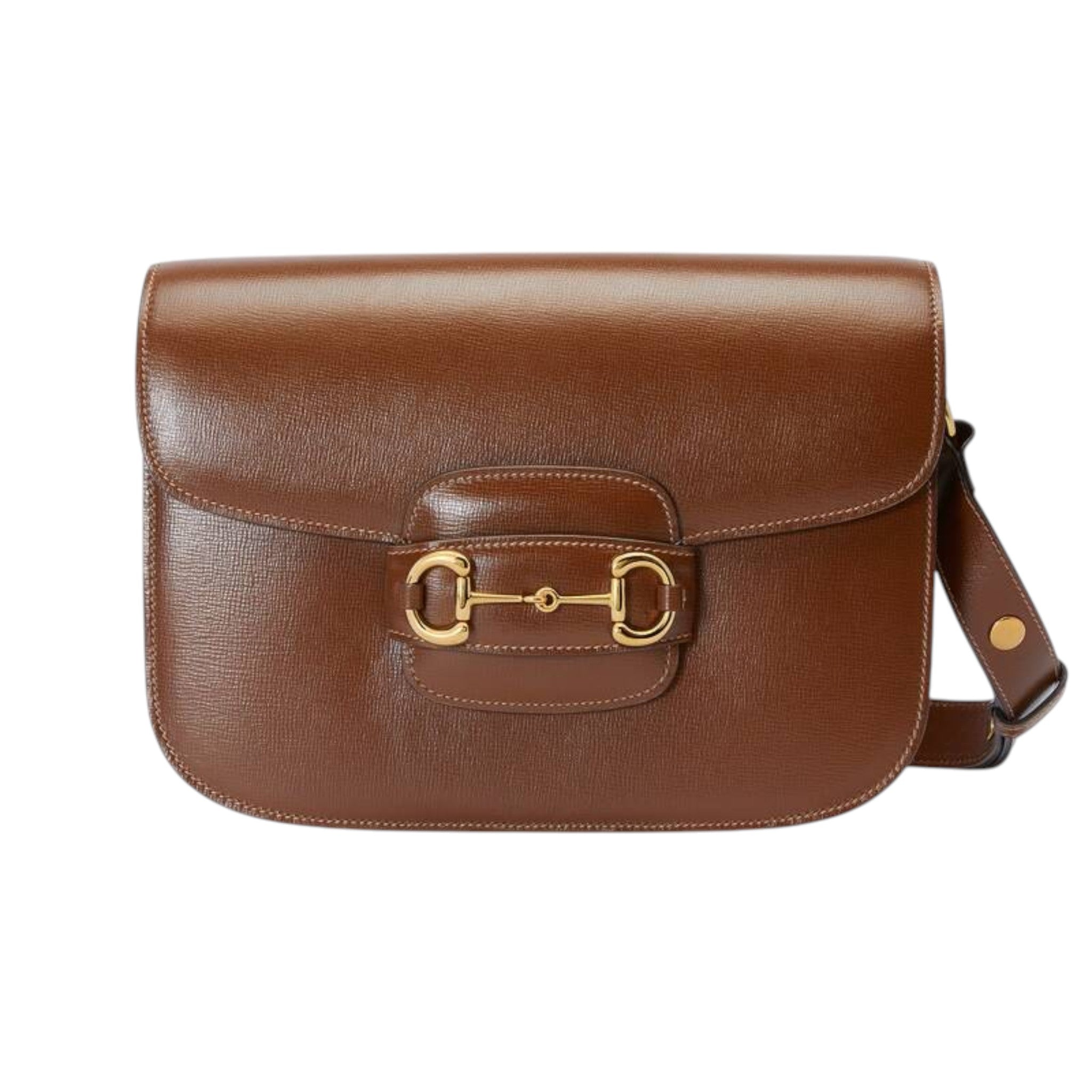 Gucci Horsebit 1955 Shoulder Bag Brown Leather