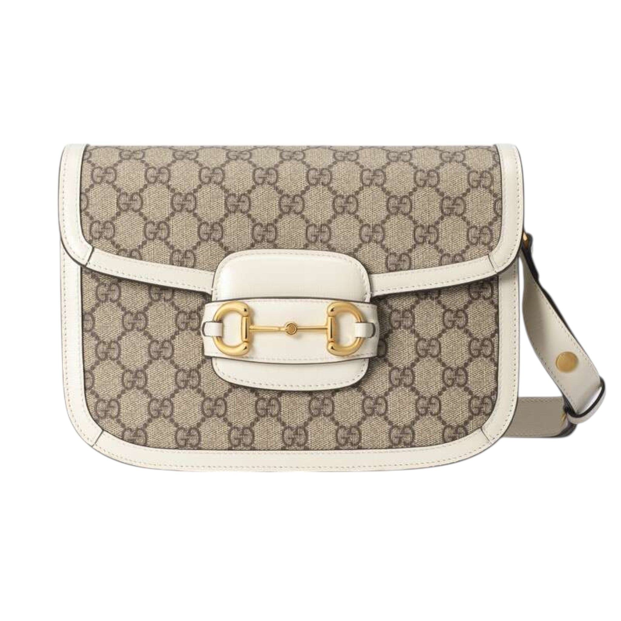 Gucci Horsebit 1955 Shoulder Bag White leather